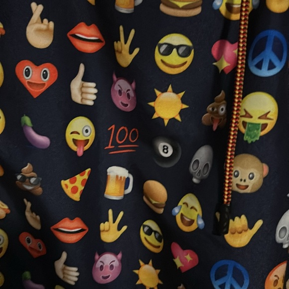 Broken Threads XL Black Emoji Swim Trunks - Picture 6 of 13